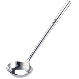 Tenta Kitchen Professional Large Stainless Steel Serving Ladle Spoon Gravy Ladle Soup Spoon For School Canteen,Hotel Kitchen,Restaurant 3.86x17