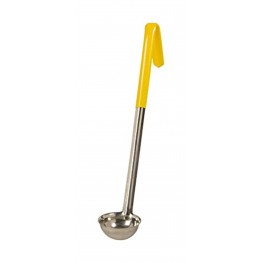 Update International LOC-10 Ladle W Plastic Handle 1 oz 202 Stainless Steel with PVC Plastic Hdl
