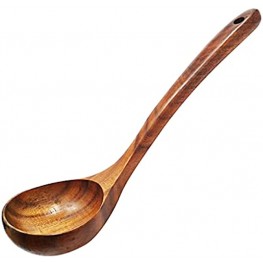Wooden Spoons for Cooking Long-handled Soup Spoons Made of Natural Teak Non-stick Large Solid Wood Ladle Household Porridge Spoons and Kitchen Tool