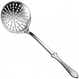faderic Skimmer Slotted Spoon Strainer Skimmer,304 Stainless Steel Strainer Ladle with Vacuum Ergonomic Handle Retro Pattern Design,for Kitchen Frying Food,Pasta Noodle,4.76 inch,Dishwasher Safe