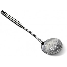 Pro Chef Kitchen Tools Skimmer Spoon Skimmers Slotted Spoon For Straining Fry Cooking Chinese Wok Hot Pots Soup Mesh Strainer Spider Scoop Commercial Restaurant Quality Stainless Steel Utensils