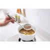 SKEMIX Stainless Steel Fine Mesh Skimmer Spoon for Japanese Hot Pot,Skimmer Spoonfor Food Kitchen Cooking Fat Oil Filter-3 Pack