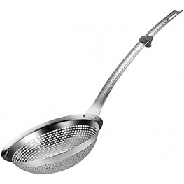 Skimmer Slotted Spoon for cooking Rustproof Fine Mesh Strainer Skimmer spoon 18 8 Stainless Steel Multi-functional metal strainer with handle