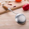 Skimmer Slotted Spoon,304 Stainless Steel Slotted Spoon with Heat Resistant Wooden Handle，Large Kitchen Utensil Cooking Strainer Ladle for Daily Use 15.5 Inch