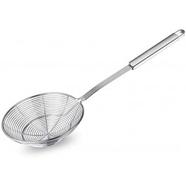 Spider Strainer Skimmer Swify Stainless Steel Asian Strainer Ladle Frying Spoon with Handle 5.5 Inch for Kitchen Deep Fryer Pasta Spaghetti Noodle