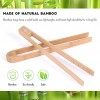 2 Pieces Magnetic Bamboo Toaster Tongs 8.7 Inch Wooden Kitchen Toast Tongs for Cooking Natural Bamboo Kitchen Utensils Suitable for Bagel Toast Cake Muffin Bread