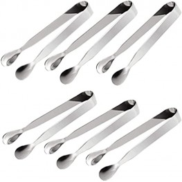6 Pack Mini Sugar Tongs Stainless Steel Ice Tongs Small Serving Tongs Multi-Purpose Appetizers Tongs for Tea Party Coffee Bar Kitchen by RuiChy