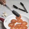 Cooking Light 2-Piece Silicone 9 Inch and 12 Inch Set Salad Tool Kitchen Locking Cooking Tongs Safe for Non-Stick Cookware Heavy Duty Black