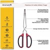 HINMAY 10 Stainless Steel Scissor Tongs and Silicone Cooking Tongs Set Set of 2