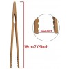 HityTech Bamboo Toast Tongs Wooden Toaster Kitchen Tongs Fruit Clip for Toast Fruits Bread Pickles
