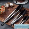 Lavador Tongs for Cooking Kitchen Tongs with Silicone Tips High Heat Resistant Locking Tongs Heavy Duty,Great Grips,Set of 3-7,9,12 inches
