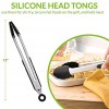 Spring Chef Tongs For Cooking Grilling Bbq and Steak Pasta and Salad Tongs Stainless Steel and Silicone-Tipped Kitchen Tongs 2-Piece Set 12 inches