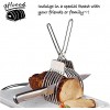 Stainless Steel Roast Beef Cutting Tongs Meat Bread Slicing Tong Onion Tomato Holder For Slicing Vegetable Fruits Cutting Kitchen Aid