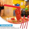 Tioncy 3 Pieces 11.8 Inch Silicone Trivet Tongs Heat Resistant Food Tongs Non-stick Silicone Food Tongs Kitchen Cooking Tongs BBQ Grilling Tongs for Barbecue Tortillas Toaster and Bacon