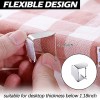 25 Pieces Table Skirting Clips Tablecloth Clips with Hook and Loop Table Cloth Clips Metal Tablecloth Clamp Holder Adjustable Table Cover Clamps Table Cloth Holders for Thick Table 0.98-1.18 Inch