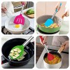 Homikit 17 Pieces Silicone Kitchen Utensils with Holder Colorful Cooking Utensils Sets Stainless Steel Handle Nonstick Kitchen Tools Include Spatula Spoons Turner Pizza Cutter Heat Resistant