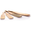 Spurtles Kitchen Tools as Seen on Tv. Wood Cooking Utensils for Non-Stick Cookware Baking Spreading Mixing Serving and More. Wooden Spurtle Set of 4