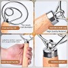 13 Inch Danish Dough Whisk Mixer，2 Pack Stainless Steel Whisk Wooden Handle With a dough scraper for Bread Pastry or Pizza Dough Baking Tools
