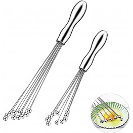 2 Pcs Stainless Steel Ball Whisk for Cooking Stirring Kitchen Utensil 10 Inch & 12 Inch