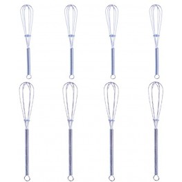 8 Pcs Mini Whisks Include 5 Inch 4 Pcs and 7 Inch 4 Pcs Small Wire Whisk