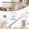 8 Pieces Mini Stainless Steel Whisks Tiny Wire Whisk Small Kitchen Whisk Balloon Wire Whisk Egg Beater 5 Inch and 7 Inch for Cooking Blending Whisking Beating Stirring