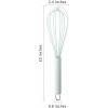 GorGin high temperature and easy to clean silicone whisk stirrer 10 inch grip good grip design for Blending Whisking Beating Stirring Cooking Baking 1 Pack | blue