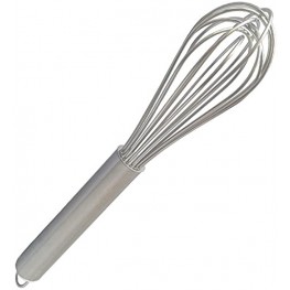 Stainless Steel Wire Balloon Whisk- 8 Sturdy Wires 10-inch Food Mixer Beater Heavy Duty Hanging Hook