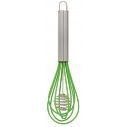 The World’s Greatest Rapid Whisk Junior with Double Helix Spiral Blades 18 8 Stainless Steel and Silicone Green
