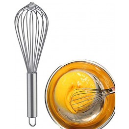 Whisk,Whisks for Cooking Stainless Steel Whisk for Blending Whisking Beating and Stirring Enhanced Version Balloon Wire Whisk 12-Inch