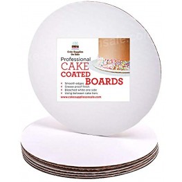 6" Round Coated Cakeboard 12 ct.