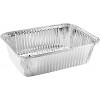 Belexy Aluminum Food Container with lids Disposable Aluminum Foil Pans Durable Aluminum Foil Container perfect for baking cakes roasting Prepping Food Pan with Lids 450 ML -Pack of 25