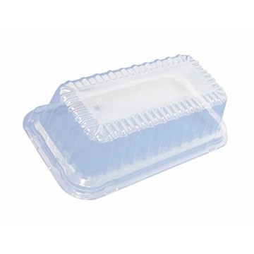 Durable Packaging Plastic Dome Lid for Aluminum Loaf Pan 2 lb Pack of 500