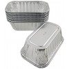 PACTOGO Disposable 1 lb. Aluminum Foil Mini Loaf Pans with Clear Dome Lids Pack of 10 Sets