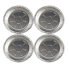 Set of 4 Durable Foil Large Pie Pan 9-5 8" x 1-3 16" Disposable Recyclable 10" Pie Pan Set of 4