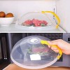 2 Pack Microwave Splatter Cover Transparent Cover Microwave Plate Cover Lid with Handle and Adjustable Steam Vents Holes Keeps Microwave Oven Clean
