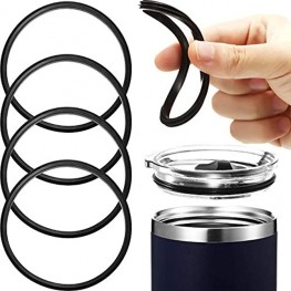 20 oz Replacement Rubber Lid Seals O Shaped Resealable Lid Gaskets Compatible Seals Lid Gaskets for 10 12 16 or 20 Ounce Insulated Stainless Steel Tumblers 4 Black