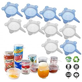 Adpartner Silicone Stretch Lids 10 Pack All 2.6inch Small BPA-free Seal Can Lids Reusable Silicone Covers for Soda Cans Yogurt Regular Mason Jars Mugs Canned Pet Food Fit for 2.6 to 3.2 inch