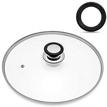 Tempered Glass Lid with Heat Resistant Handle,10.5 26cm Clear