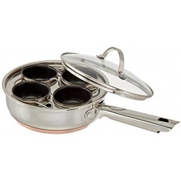 4 Cup Copper Impact Bonding Egg Poacher W Nonstick Egg Cups for Perfectly Poached Eggs Brunch and Breakfast