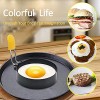 Egg Ring 4 Pack Stainless Steel Egg Ring With Non Stick Metal Shaper Circles for Fried Egg McMuffin Sandwiches Egg Maker Burger