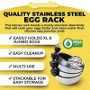 Eggssentials Egg Poacher Insert Stainless Steel Poached Egg Cooker Eggs Poaching Cup PFOA Free Egg Poachers Nonstick 7.25 Rack Compatible with Skillet Instant Pot Pressure Cooker 4 Poached Cups