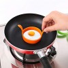 Emoly 4 Pack Silicone Egg Ring Pancake Mold Kitchen Cooking Silicone Fried Oven BPA Free Food Grade Material Pancake Egg Poach Ring Mould Orange