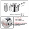 IMEEA Butter Coffee Milk Warmer Mini Butter Melting Pot with Dual Pour Spout 18 10 Tri-Ply Stainless Steel 15oz 450ml