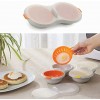 Microwave Eggs Poacher,Double Cup Egg Boiler Perfect Poacher Microwavable Double Layer Egg Cooker Cooking Kitchen Tools Pack2 PSC