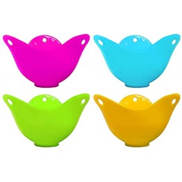 Ortarco Egg Poacher Ortarco Silicone Egg Poachers Poached Nonstick Egg Cooker for Stovetop or Microwave Egg Poacher Cup with Ring Stander BPA Free Kitchen Tool 4PCS