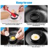 Svnntaa 3 Inch 4 Inch Eggs Rings 6 Inch Pancake Mold 3 Pack Nonstick Stainless Steel Round Egg Maker Molds Fried Round Egg Poacher for Muffins Sandwiches with Oil Brush